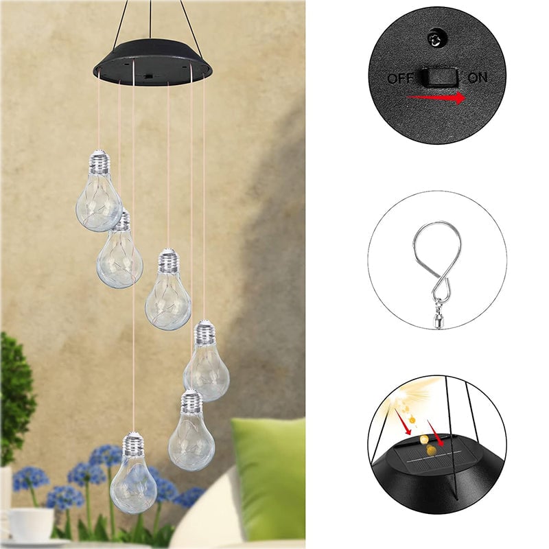 Farverige LED-solcellelamper