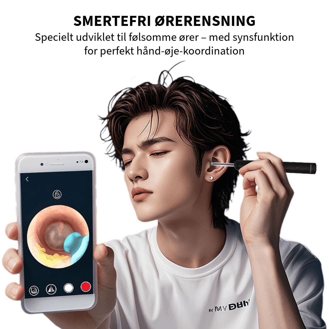 Professionel ørevoksfjerner med kamera