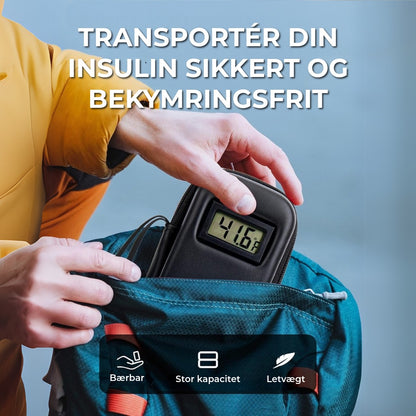 Insulinkøletaske med temperaturvisning