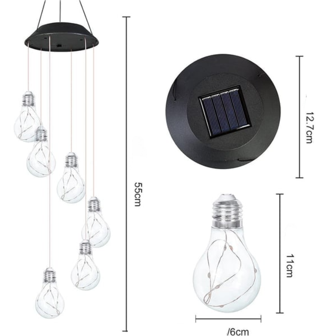 Farverige LED-solcellelamper
