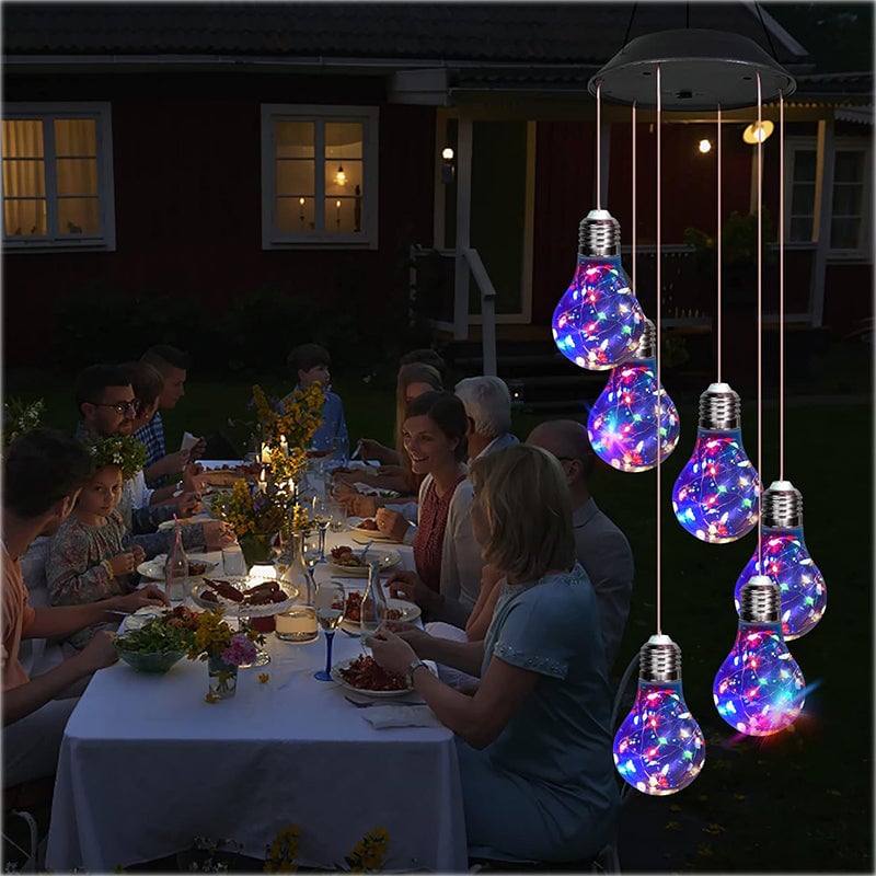 Farverige LED-solcellelamper