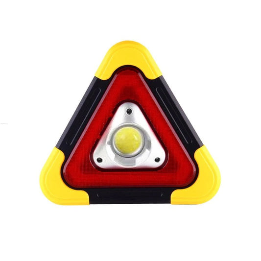 2-i-1 LED advarselstrekant med solenergi